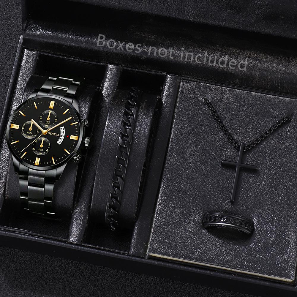 Fashion Men Stainless Steel Watch Luxury Calendar Quartz Wrist Watch Mens Business Watches for Man Clock Montre Homme