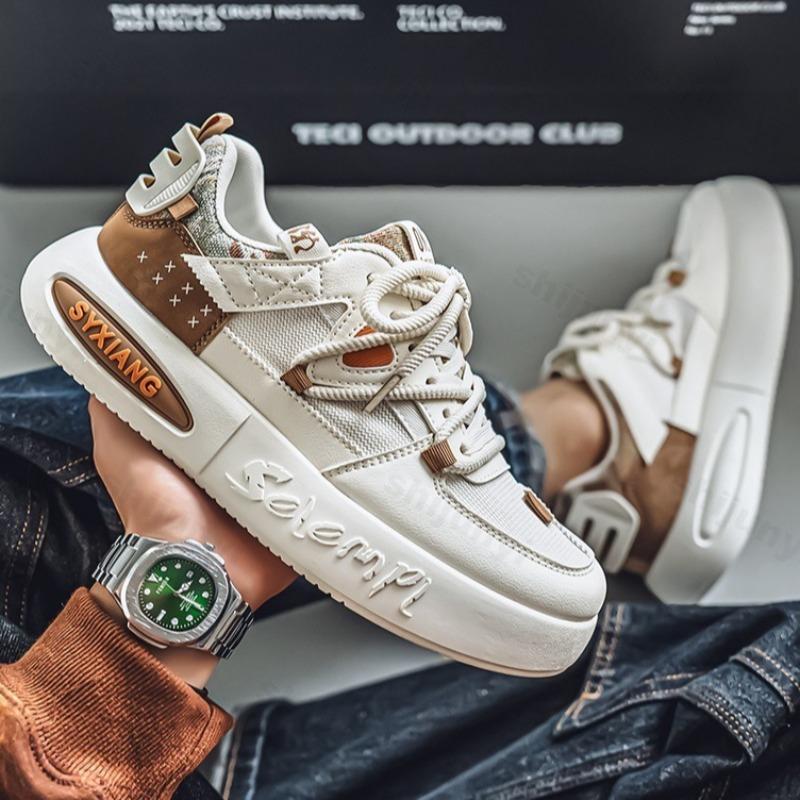 Fashion Men's Fashion Casual Sports Shoes 2025 New Summer Mesh Breathable Versatile Thick Sole Shoes Low Top Comfortable Chunky sneakers