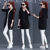 Frühling Herbst Casual Jacken Damen Mit Kapuze Mittellange Mäntel Trendy Bequeme Windjacke Boutique Casual Slim Top Mäntel