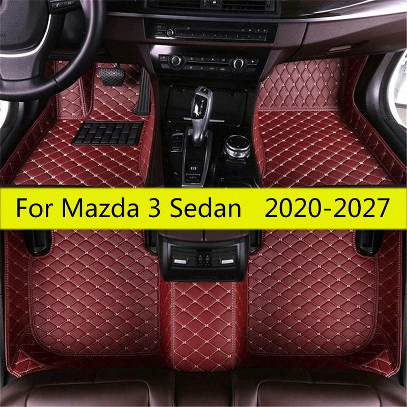 Car Floor Mats For Mazda 3 Sedan 2027 2026 2025 2024     Carpets Pads Auto Interior Accessories Foot Matts Rugs
