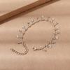 New Bohemian diamond-set butterfly fringed foot decoration, geometric versatile single anklet