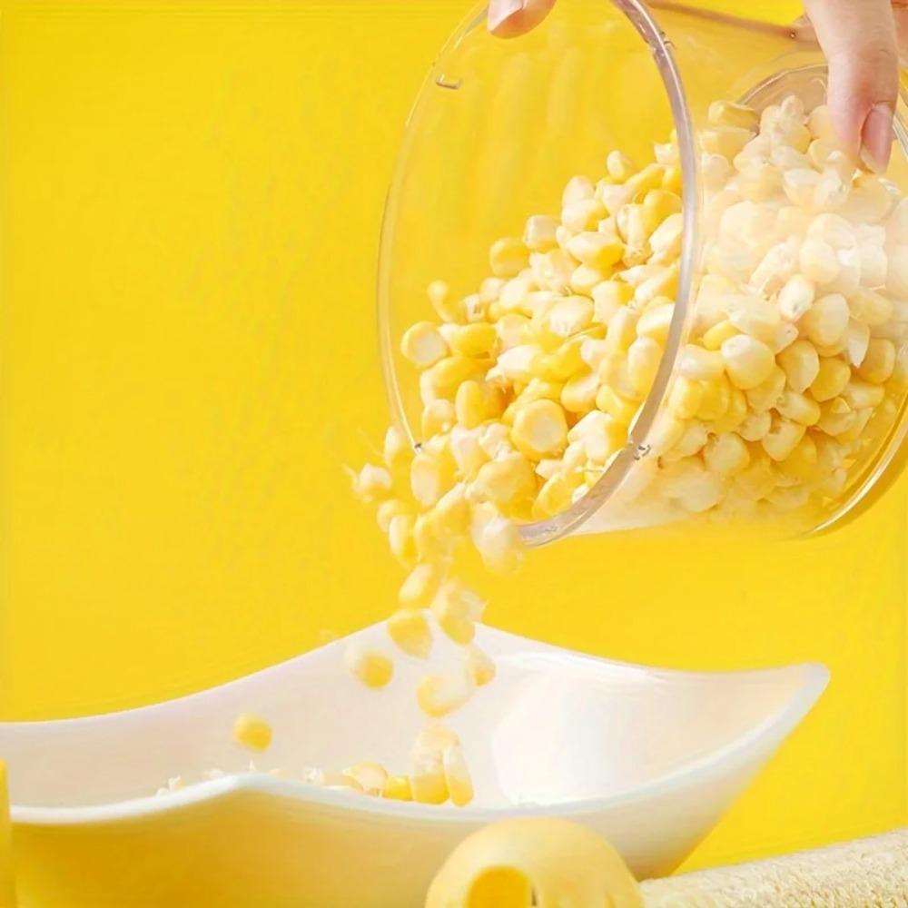 Stainless Steel 4 in 1 Corn Cob Stripper Set Rust-resistant Non-slip Hand Grip Corn Husker with Storage Box Efficient