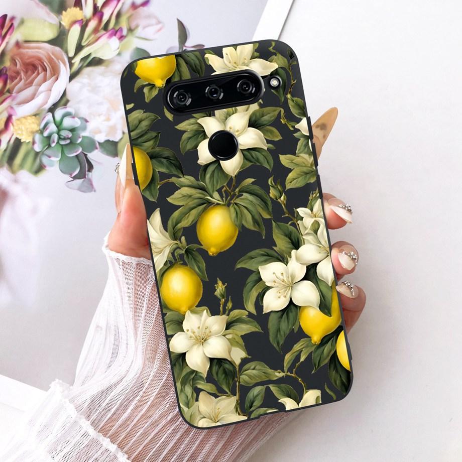 Für LG V40 V50s V35 ThinQ LG V8X ThinQ V30 2017 Handyhülle Weicher TPU-Stoßfänger Rückseite Coole Cartoon-Luxus-Schmetterlingsblume Funda