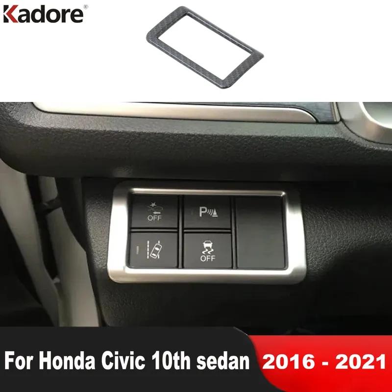 Car Head Light Lamp Switch Button Panel Cover Trim For Honda Civic 10th Sedan 2016 2017 2018    Interior Accessories