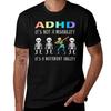 Adhd Its Not Disability Its A Different Ability Skeleton Funny Gifts Tshirt Basic Daily Outfit Short Sleeve Tee