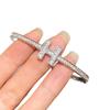 H-Shaped Diamond Shadow 18K Gold Plated Zirconia Hollow-Out Bracelet - Luxurious Hand Chain Jewelry
