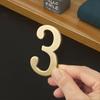 Golden Metal Door Number with Magnets 7*4cm House Number Apartment Door Number for Outdoor Hotel Home Mailbox Label