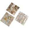 1Pc Mosaic Mats Square Coaster Ins Style Room Decoration Pads Photography Props Natural Conch Shell Heat Insulation Coaster