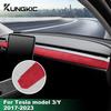 BEH1 Italienisches Top-Wildleder Armaturenbrett-Formteil Aufkleber für Tesla Model 3 Model Y 2018 2019 2020 2021 2022 2023 Dekor Zubehör