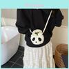 Bear Knit Shoulder Bag For Women With Canvas Material And Pouch Storage For Daily Use
