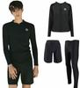 Zwinz Rash Guard Includes Swim Competitive Swim Surf Long Open UV Men's Swimsuit, 3-Piece Set, Trunks, Trunks, Pants, Leggings, Sleeves, Front,