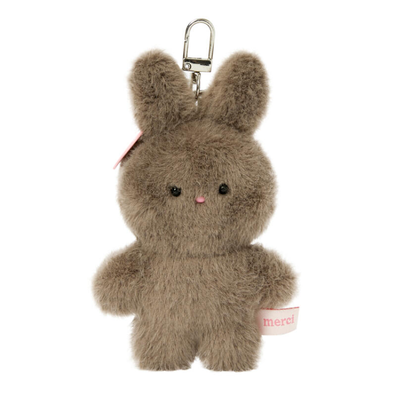 Rabbit Heart Charm Mini Keychain Charcoal (34011962)