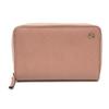 464884 Interlocking G Wallet Zip Around Wallet Folded Wallet Leather Pink