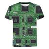 Electronic Chip 3D Print Sports  Breathable Men T-shirt Street Simple Everyday Fun Casual Fashion Short Sleeve Clothing