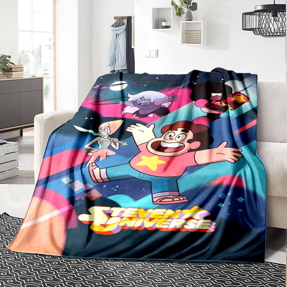 Steven Universo Print Flannel Blanket High Quality Warm Comfortable Cover for All Seasons Perfect for Gifts Home Decor