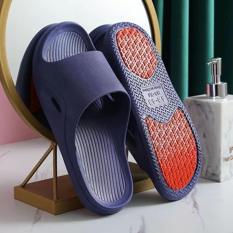 New Summer Non-Slip Durable Quiet Men's Bath Home Indoor Elderly Sandals Beach Slippers