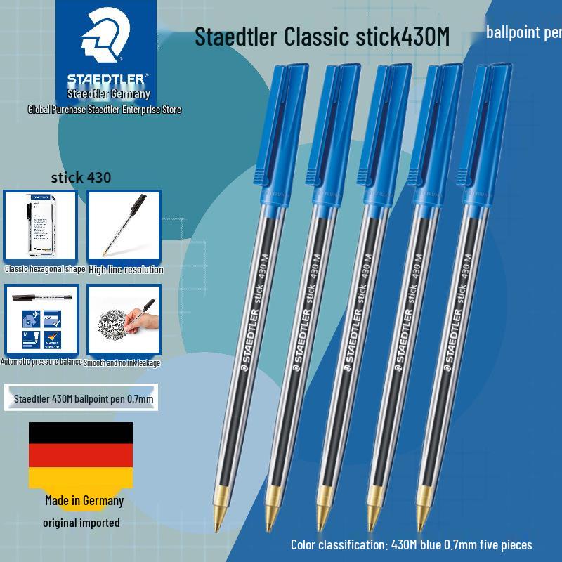German Warrior Armor Ballpoint Pen - Classic Stick 430, 0.5/0.7mm, Red/Blue/Black Ink