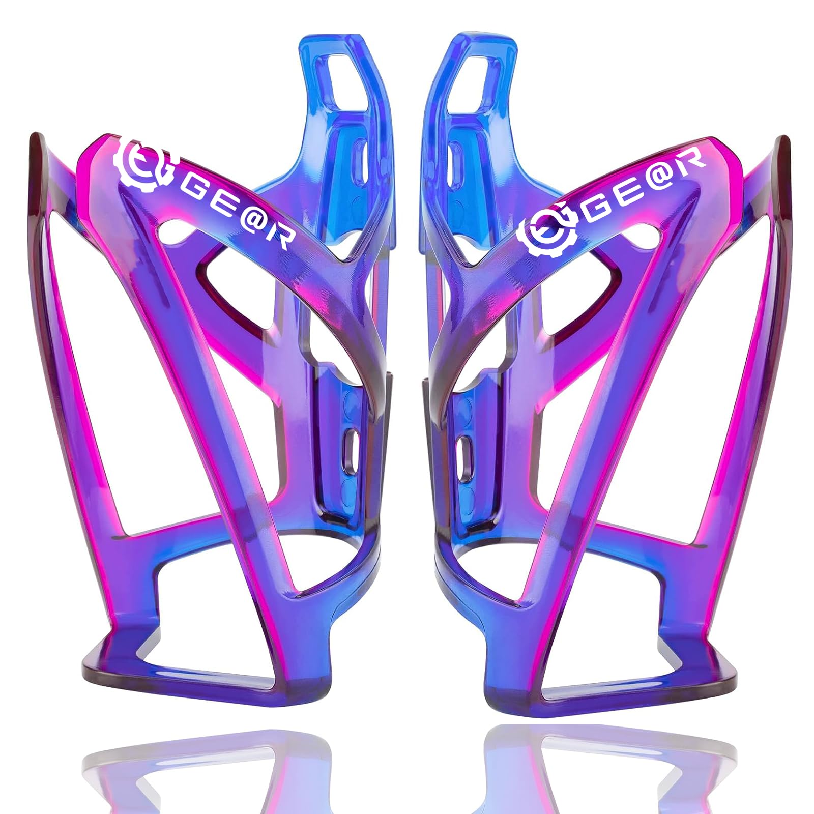 

Geartle Bottle Incredible Holding Bicycle Drink Holder for Road Bikes and Cross Set of 2 Cages, Power, Bikes, Lightweight, 40g, (Purple) фиолетовый