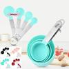 4/8Pcs Plastic Multi-Purpose Measuring Cup And Spoon Set with Stainless Steel Handle Graduated Baking Measuring Tools
