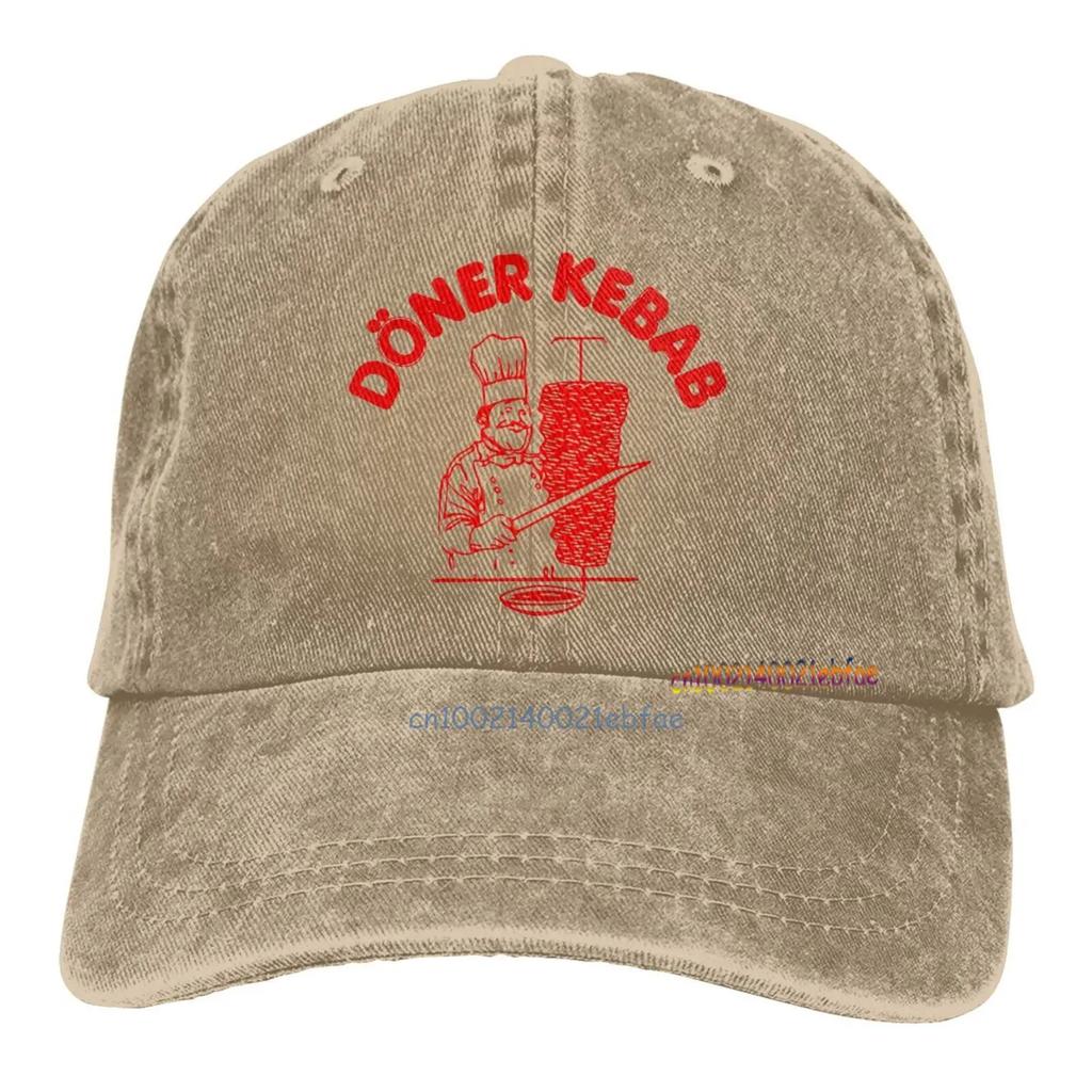 Döner Kebab Grafik Baseball Caps Unisex Lässige Snapback Mütze Lustige Herren Baumwoll-Trucker-Caps Outdoor Sportkappe Hip Hop Denim Hüte