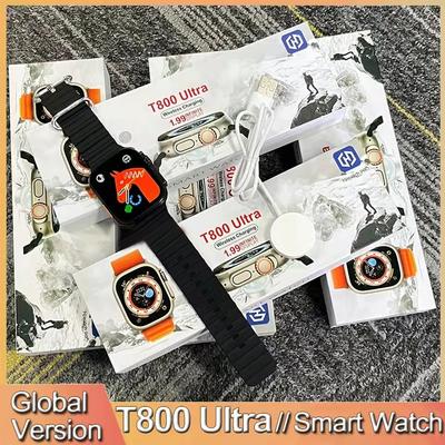 Original T800 Ultra Smartwatch Herren 49mm Serie 8 Amoled Display NFC Kompass Wasserdichte Uhr Iwo Ultra 9 Smartwatch Set
