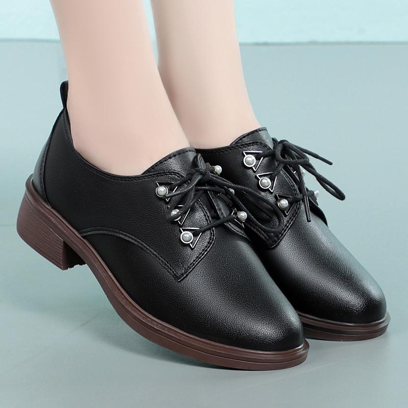 Fashion AIYUQI Ladies Shoes Large Size 41 42 43 Genuine Leather Casual Women Oxford Shoes British Style Lace-up Shoes Women