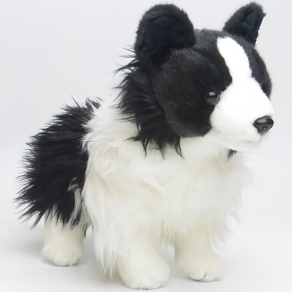 Border Collie Kuscheltier Hund 11,8 Zoll Kinder Kuscheltier Perfektes Geschenk für Jungen und Mädchen