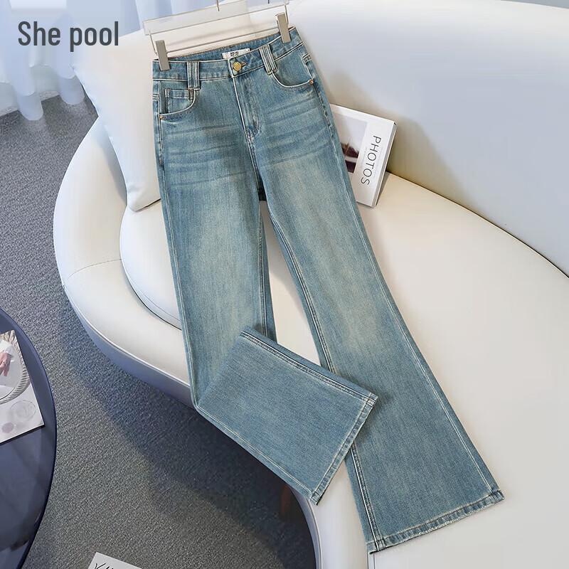 

Women s High-Waist Flared Denim Jeans L