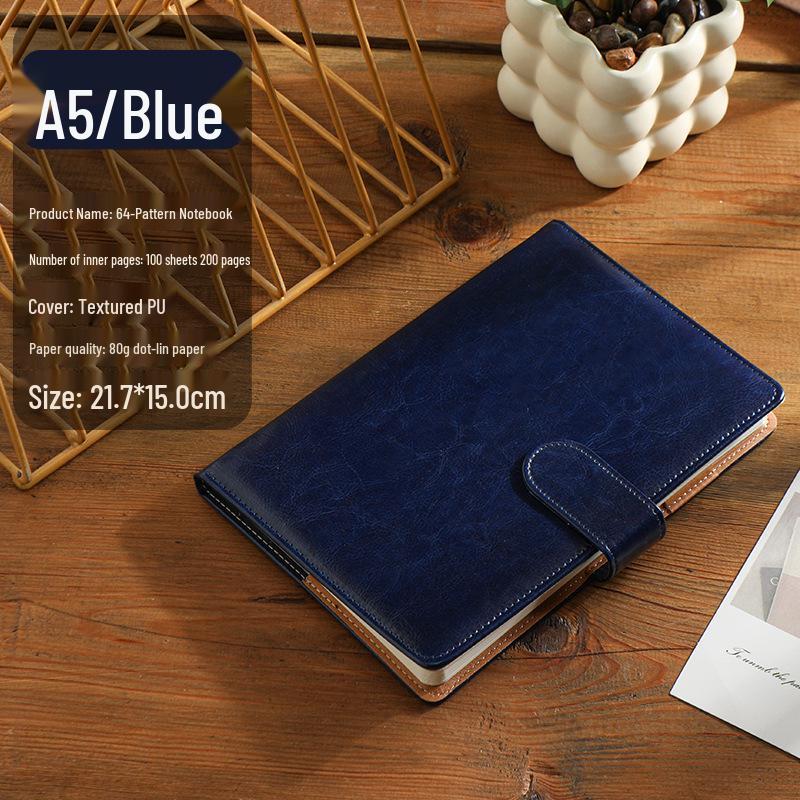 Premium Leather Business Notebook - Customizable Logo, Thickened Cover, Loose-leaf Design, Ideal for Meetings or Creative Journaling