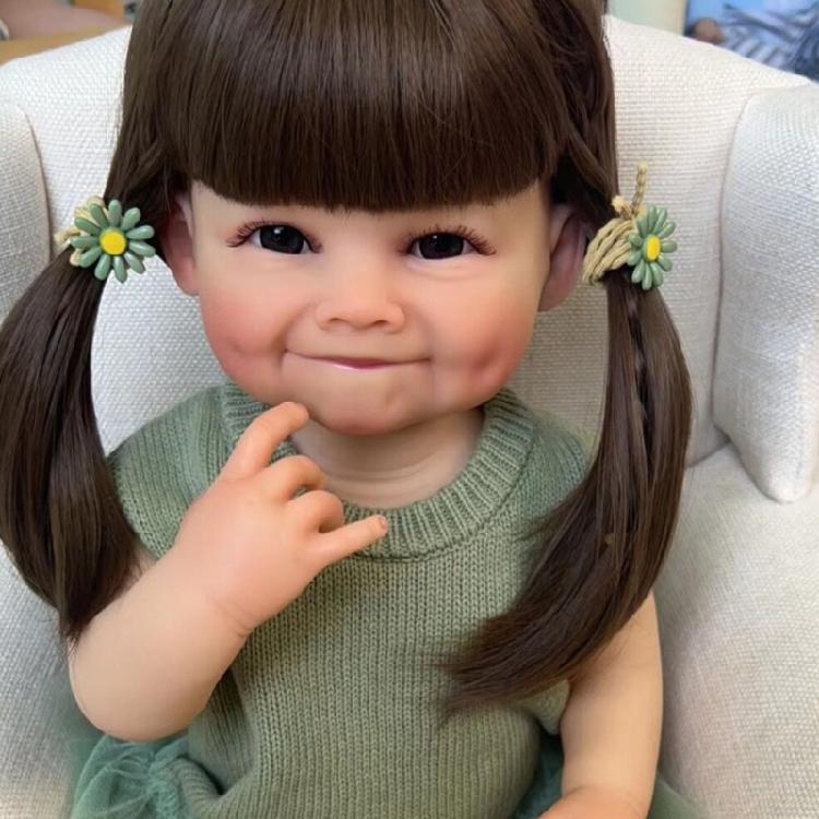 21'' Reborns Girl Doll Eye Open Real Life Doll Children Interactive Pretend Toy