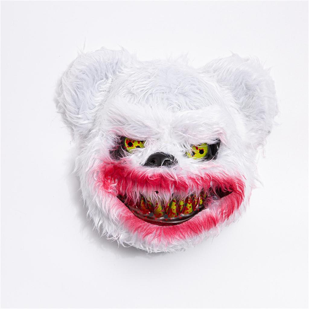 Halloween Scary Masks Bear  Bunny Masks, Bloody Plush Head Masks, Halloween Party Cosplay Costume Props