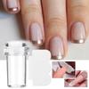2pcs New Transparent Jelly Silicone Nail Stamper Scraper Set for French Tips Nail Design DIY Stamping Mold Nail Plate Tools