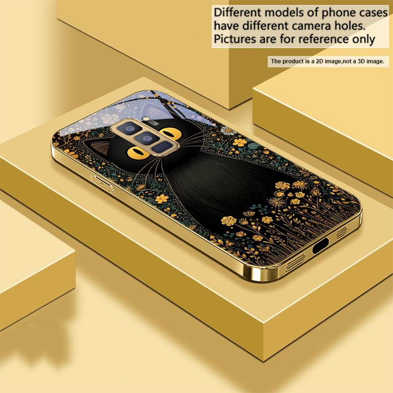 Runde und leuchtende Augen Für Samsung Galaxy S20 FE S21 S22 S23 Plus S24 Ultra 25Ultra S21+ S9+ S22Plus Handyhülle aus goldenem Glas