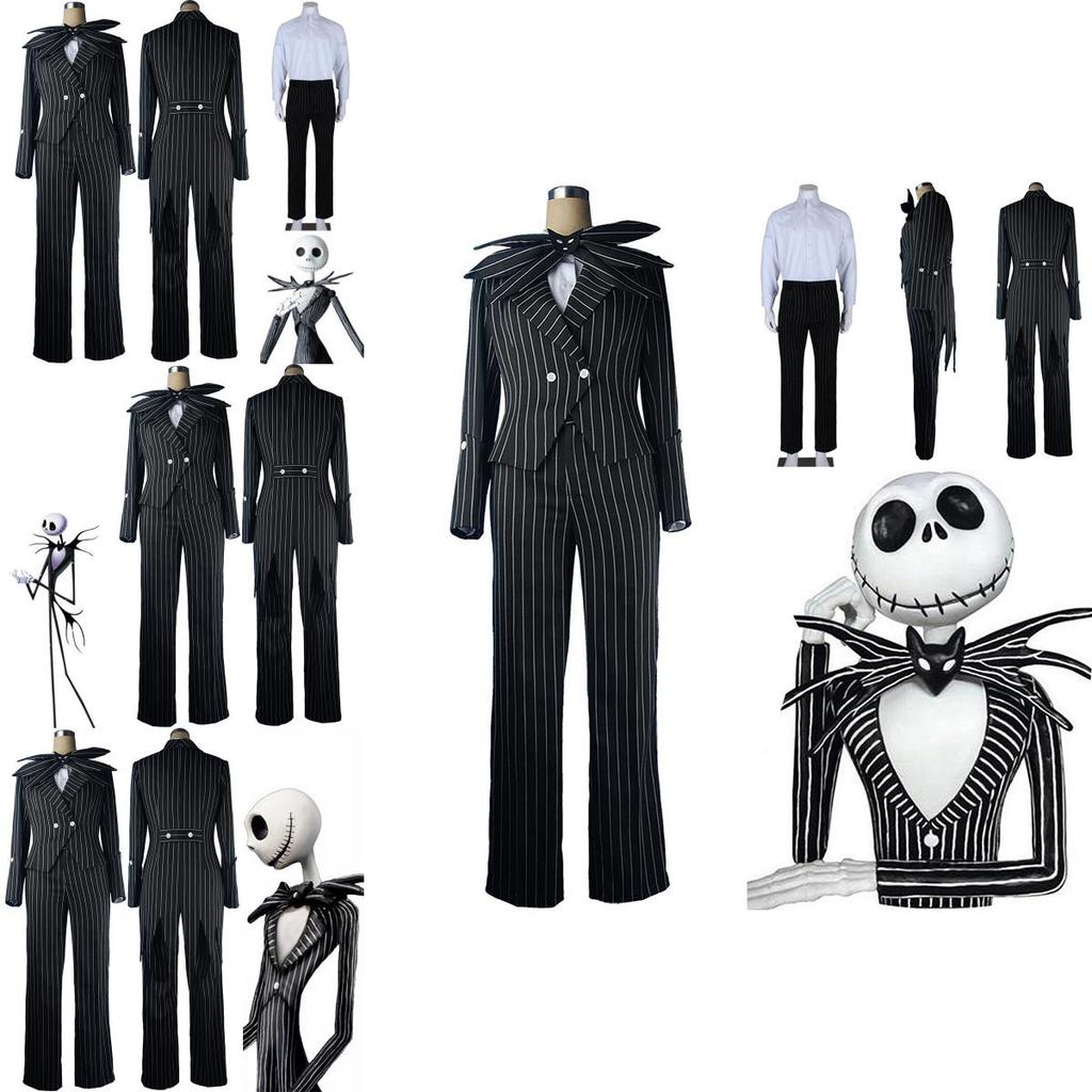 Before Nightmare The Christmas Jack Skellington Stripe Halloween Cosplay Kostüm
