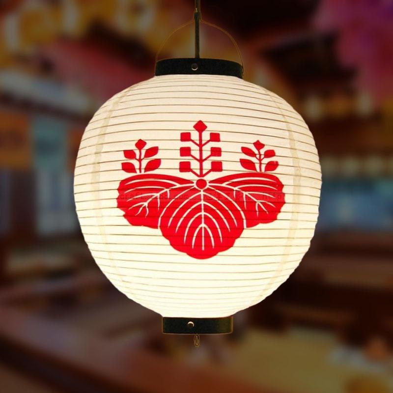 Red/Beige 30cm PVC Waterproof Japanese Lantern Korean Ramen Sashimi Izakaya Cuisine Shop Restaurant Decor Traditional Lantern