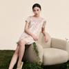 New 100% Silk Fashionable Printed High-end Comfortable Sleepwear for Women, Silk Nightgown Can Be Worn Outside