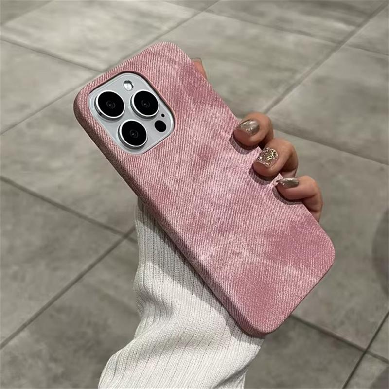 Luxusní matný kožený látkový obal pro iPhone 16 15 14 Plus 13 12 Mini 11 Pro X XR XS Max Soft Shockproof Jeans Retro Thin Cover