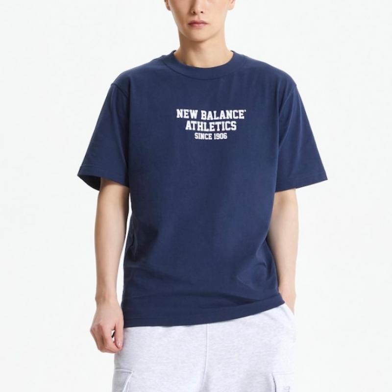 New Balance Uni Athletics Lettering Short Sleeve Tee B1 Nbnef22431 15 48 59