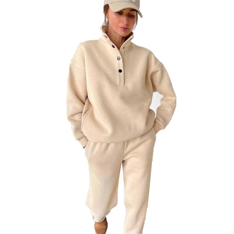 Женские повседневные свободные однотонные толстовки с капюшоном — фото 16