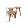 Wooden 3-Set Round Stool