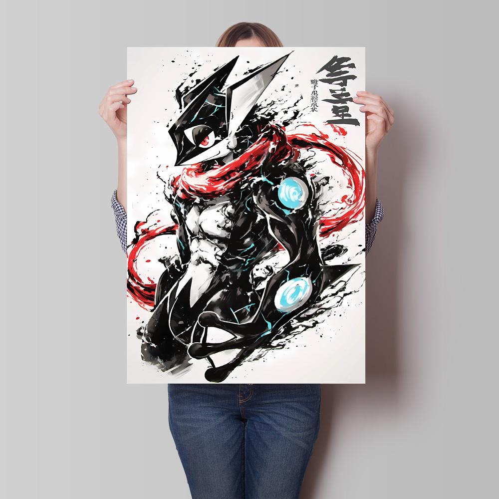 Canvas Prints Pokemon Greninja Classic Anime Posters Wall Art High Definition Images Modern Home Living Room Decor Children Gift