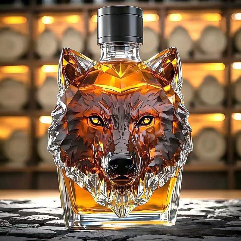 Funny French Bulldog Whiskey Bottle Middle Finger Shape Whiskey Awakener Animal Whiskey Glass Bottle Transparent Glass Decanter