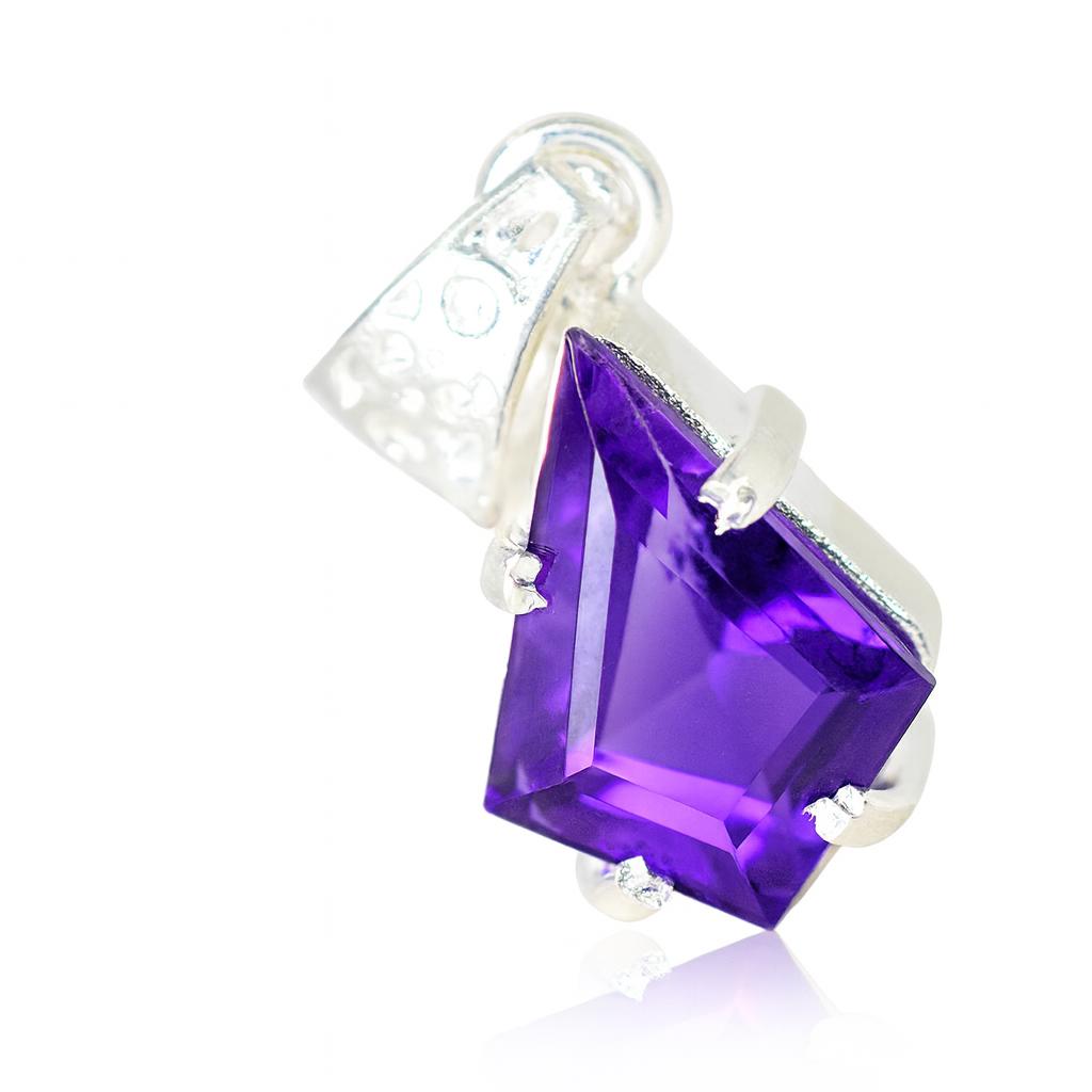 Beautiful Fancy 925 Sterling Silver CERTIFIED 42 Ct Tanzanite Gemstone Pendant AI-103-NS