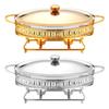 Catering Food Warmer Round Chafing Dish and Holder Buffet Set for Soup Stock Pots Event