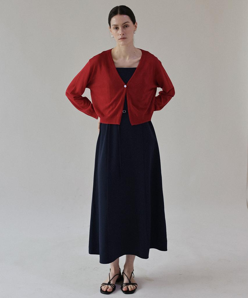 Keullaepeu Summer Wool Long Dress_Navy