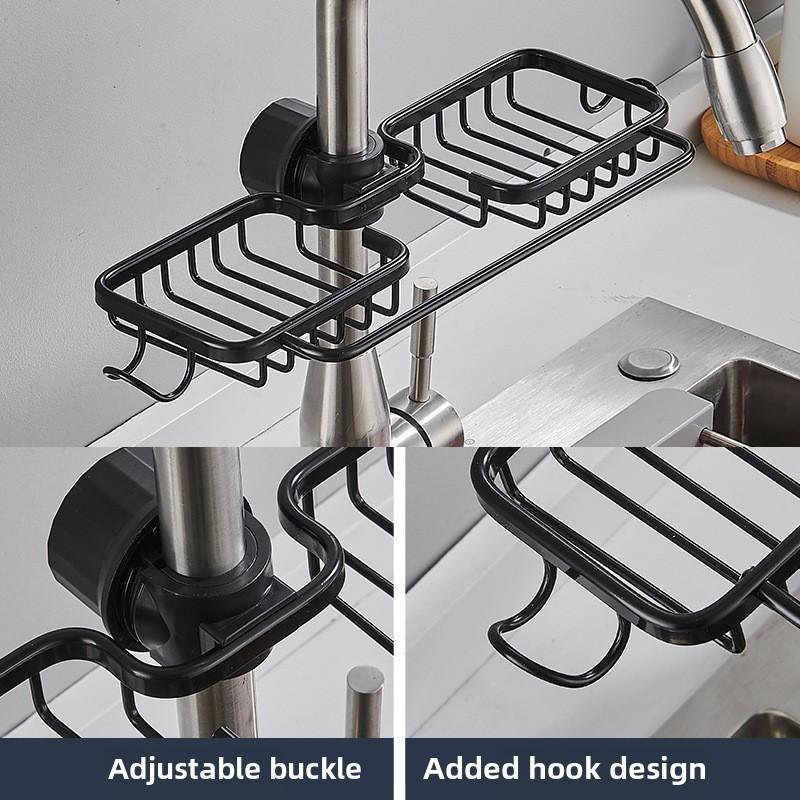 Non perforated soap box Kitchen faucet soap net drain storage artifact bathroom shower bar shelf