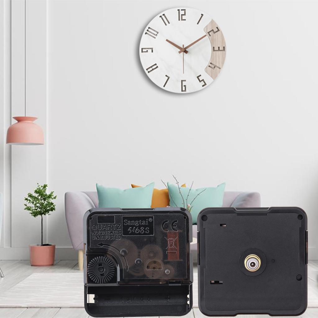 Unidad de Repuesto de Movimiento de Reloj de Cuarzo a Batería Silencioso con Alto Par y Eje Largo para Reparación de Relojes / Bricolaje, Repuesto de Piezas para Reparación de Relojes de Pared