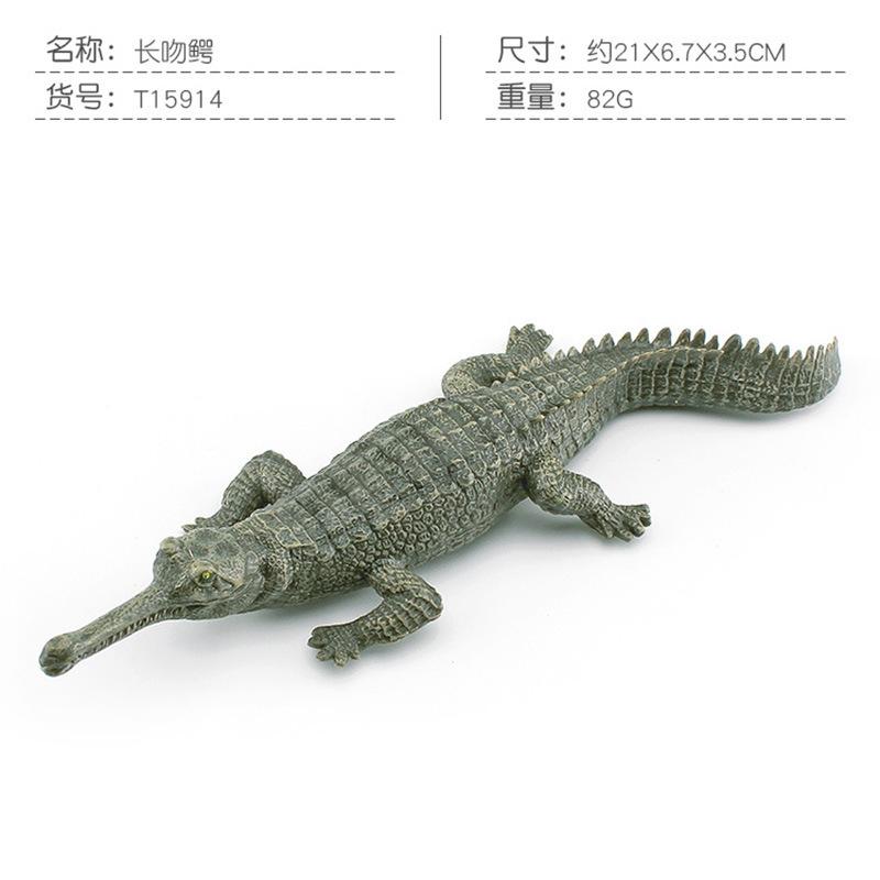 Simulation Amphibian 3 Crocodile Model Toys, Alligator Fish-Eating Crocodile Emperor Crocodile Decorative Static Ornament