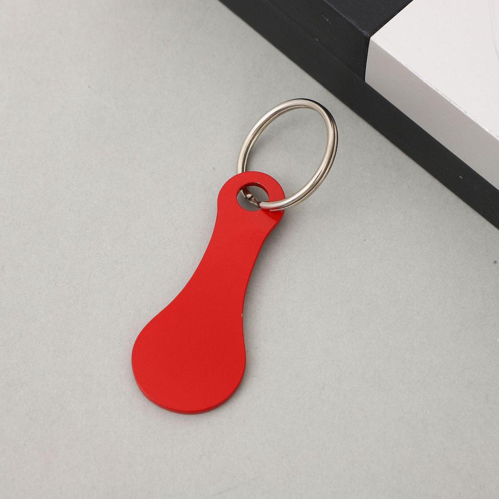 Stainless Steel Shopping Cart Keychain with Laser Logo