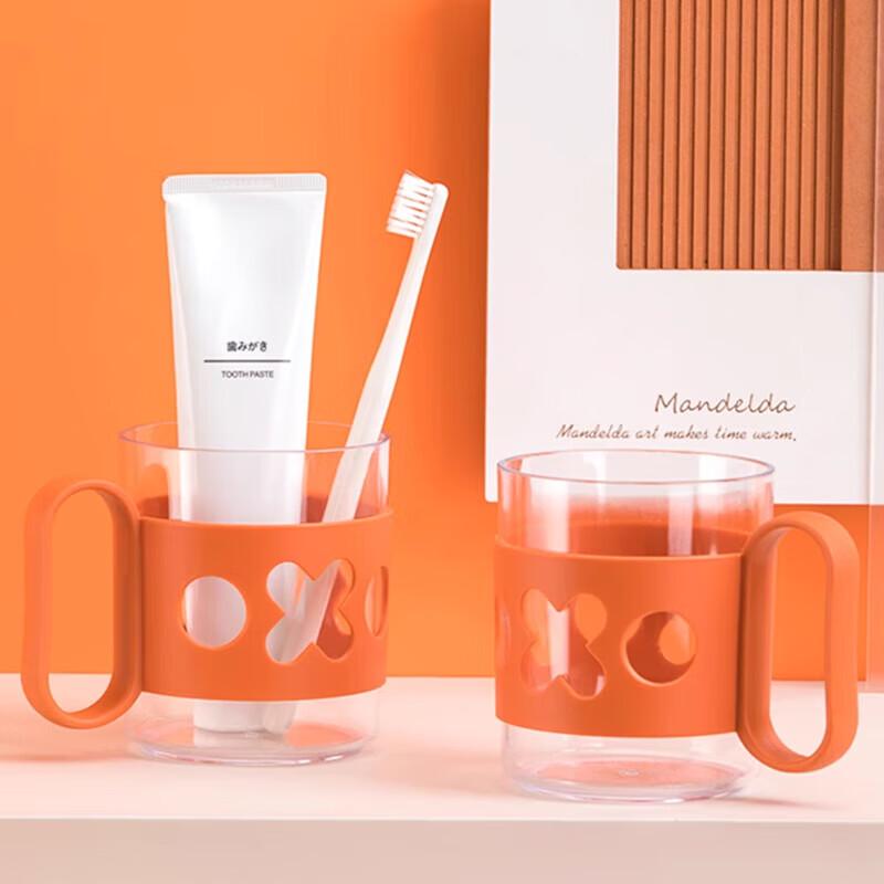 CHAHUA Transparent Mouthwash Cups with Handle